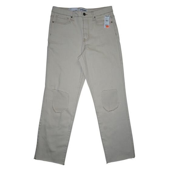 RSQ High Rise Straight Leg Jeans – Ecru – Size 29 - Picture 1 of 8